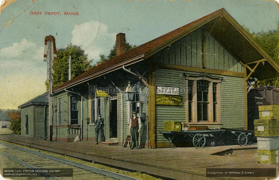 Postcard: Gray Depot, Maine